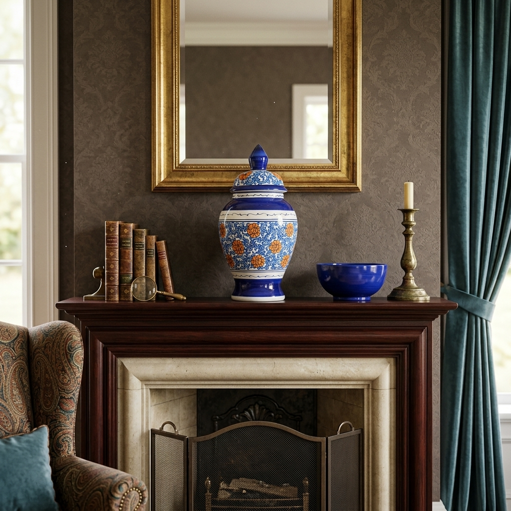 Handmade Multani Blue Pottery Vase (Small) – Traditional Floral Ceramic Home Decor (Each)