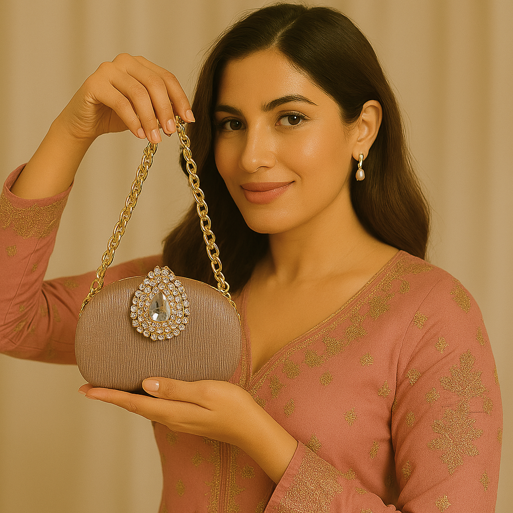 Silk Leaf Fancy Clutch 10