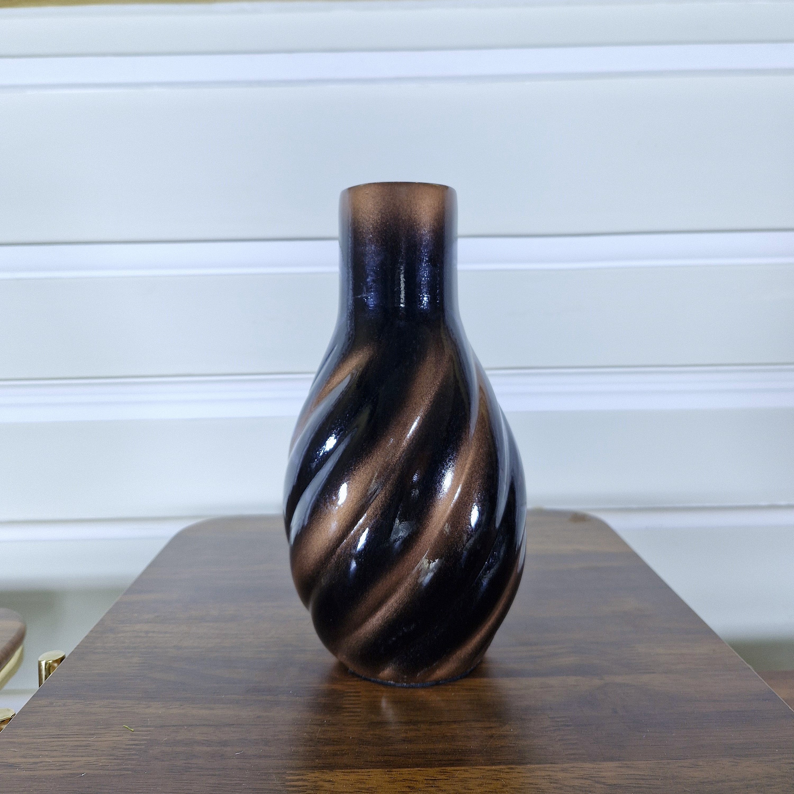 Mystic Swirl Handcrafted Ceramic Vase with Artificial Flowers (Each)