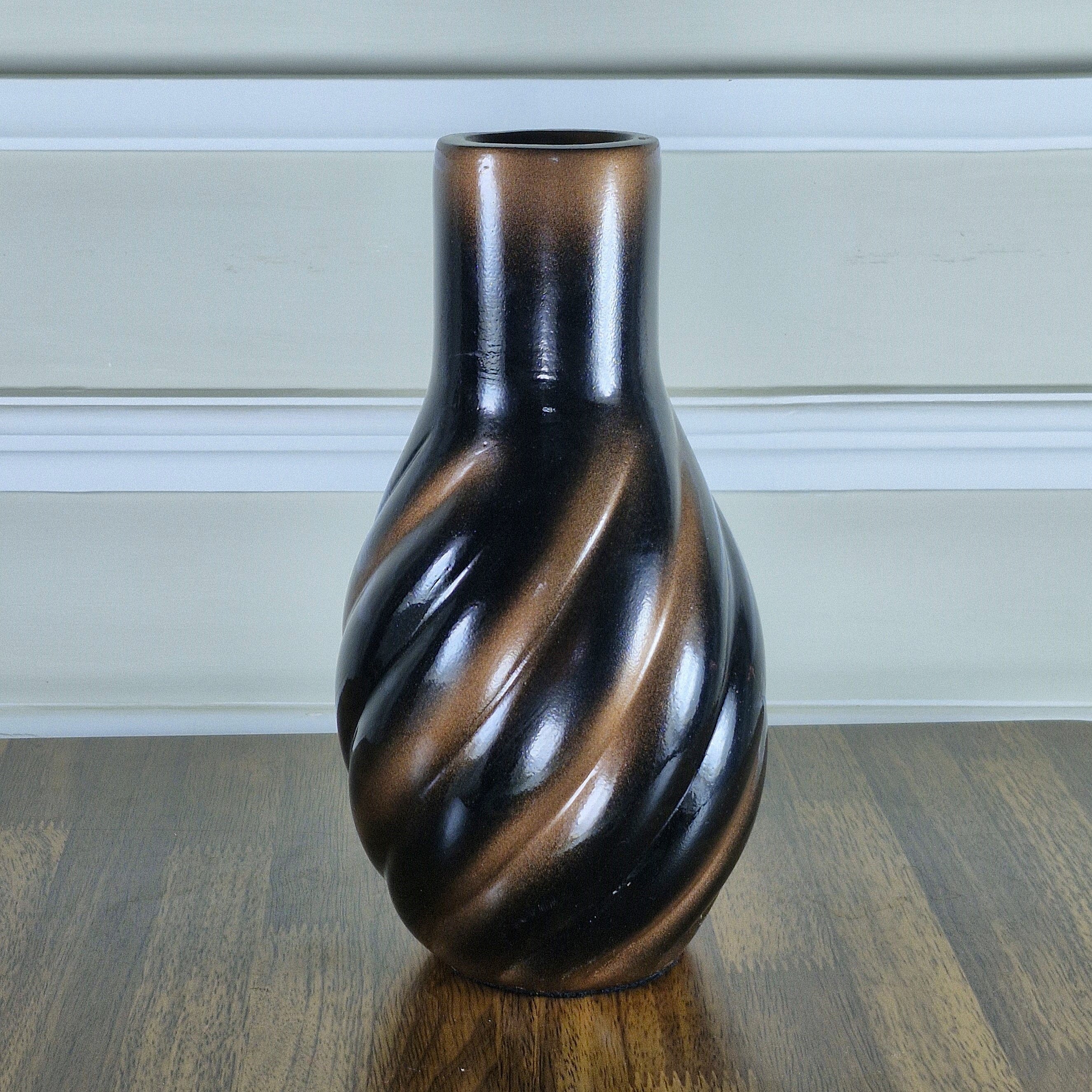 Mystic Swirl Handcrafted Ceramic Vase with Artificial Flowers (Each)